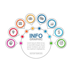 Vector infographic template for diagram, graph, presentation, chart, business concept with 8 options.