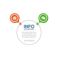 Vector infographic template for diagram, graph, presentation, chart, business concept with 2 options.