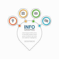 Vector infographic template for diagram, graph, presentation, chart, business concept with 4 options.