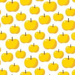 Yellow Apples Seamless Pattern