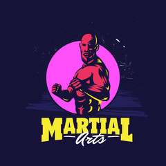 Fototapeta na wymiar Modern professional mixed martial arts template logo design
