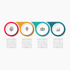 Vector infographic template for diagram, graph, presentation, chart, business concept with 4 options.