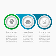 Vector infographic template for diagram, graph, presentation, chart, business concept with 3 options.