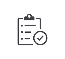 Document Approval Line Icon. Editable Stroke.