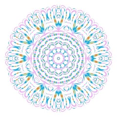 Mandala on a white background. Beautiful oriental, asian motives. Flower vector