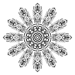 beautiful flower mandala. decorative vector. gold, black color. Super vector illustration.