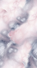 Seamless background pattern with light pink and grey stains painted in watercolor
