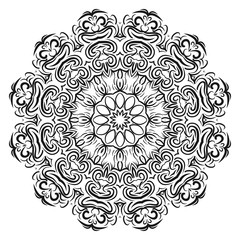 Mandala Style Vector Color Shapes. Abstract design. Fantastic decoration for fashion, holiday card, relax illustration.