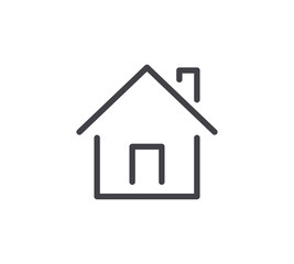 House Line Icon. Editable Stroke.