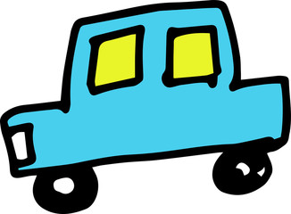 Colored Children of graffiti-style car