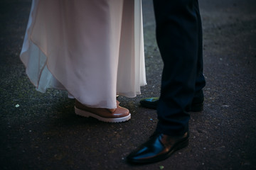 business, wedding, bride, businessman, white, people, shoes, shoe, isolated, standing, person, woman, couple, suit, young, men, dress, feet, foot, groom, marriage, happy, walking, confident, hand