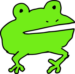 Colored Colored Children of graffiti-style Frog 2