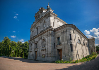 Fototapeta na wymiar Beautiful Catholic church in the village of Hvardiiske. Ukraine