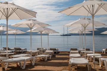 Beach in Marmaris town, Turkey