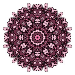 mandala round ornament. vector illustration