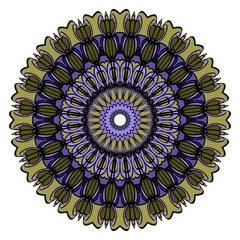 mandala round ornament. vector illustration