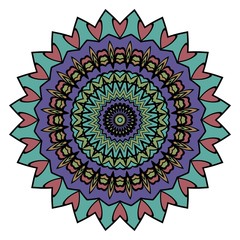 mandala round ornament. vector illustration