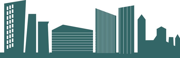 Down town. Vector illustration.