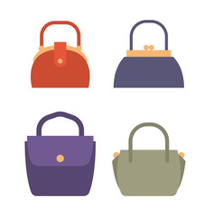 Fashionable Female Bags of Natural Leather Set