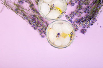 Lavender lemonade with lemon
