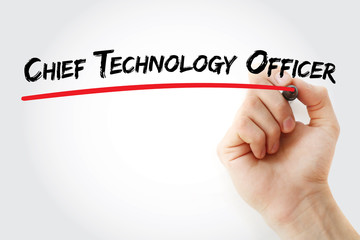 CTO - Chief Technology Officer, acronym concept background