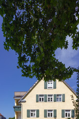 city facades in south germany bavaria town wangen