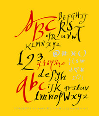 벡터 문자 / 손으로 쓴 글씨체