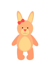 Teddy Bear with Long Ears Vector Illustration