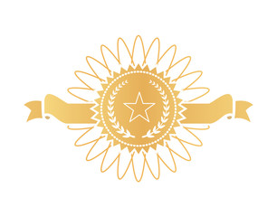 Water Mark Golden Seal with Star Laurel Branches