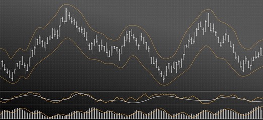 Bar financial data graph. Forex stock crypto currency data visualization.