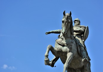 Fototapeta na wymiar the monument to Yuri Dolgoruky in Moscow