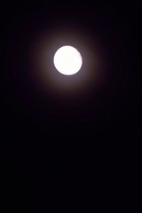 Nature background of shining full moon in dark night sky