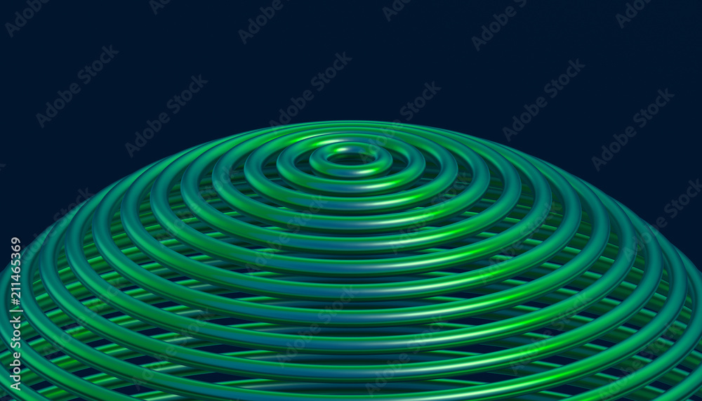 Aufkleber abstract 3d rendering of geometric shape. minimalistic composition. modern background design with sp