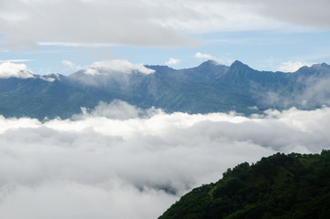 View of Yatsugatake from Kirigamine, Nagano Prefecture, Japan.