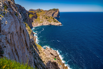 A rugged coast on a sunny summer day without clouds in Majorca, Spain 2018 © Arthur Palmer