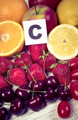 Healthy food - food products with a high content of vitamin c.