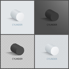 Cylinder Collection Posters Vector Illustration