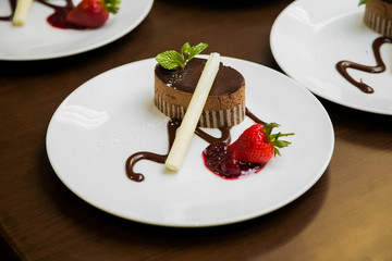 soft chocolate pudding dessert for catering