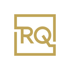 two letter logo line square RA TO RZ