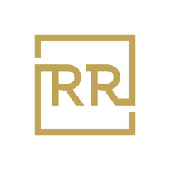 two letter logo line square RA TO RZ