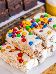 French Nougat with colorful sweets