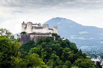 Naklejka premium View of Hohensalzburg Fortress. Salzburg. Austria.