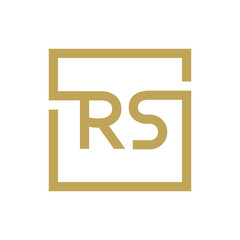 two letter logo line square RA TO RZ