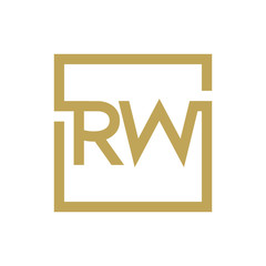 two letter logo line square RA TO RZ