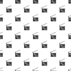 Clapperboard pattern seamless repeat in cartoon style vector illustration