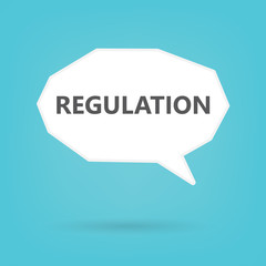 regulation word on speech bubble- vector illustration