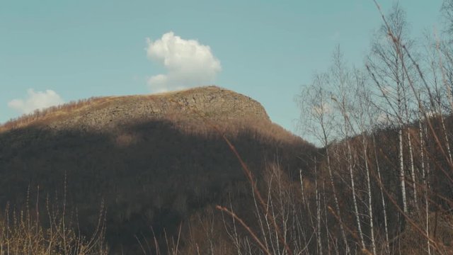 mountain with the cloud and blue sky landscape