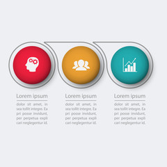 Vector infographic template for diagram, graph, presentation, chart, business concept with 3 options.