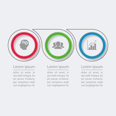 Vector infographic template for diagram, graph, presentation, chart, business concept with 3 options.