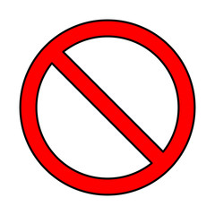 no sign, prohibition symbol design isolated on white background